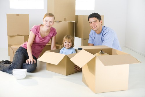 Student removals in Mayfair with packed boxes ready for transport