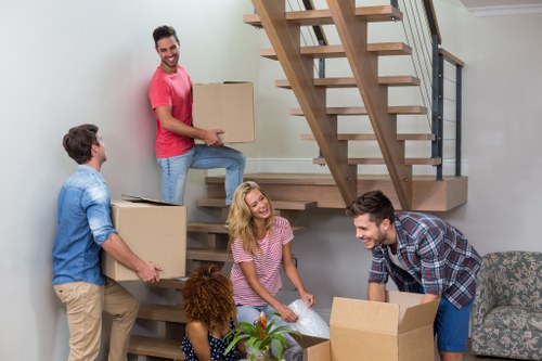 Moving team preparing same day removals in a Mayfair property