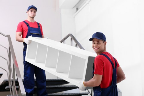 Moving team managing access challenges during a Mayfair house removal