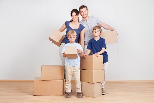 Professional packing materials prepared for a Mayfair home move