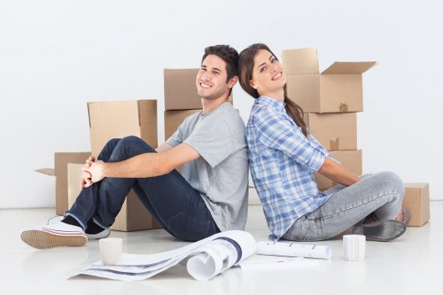 Example of a larger Mayfair household move with furniture and boxes