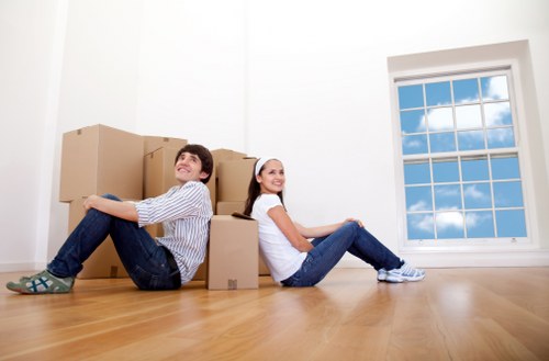 Packing boxes ready for a stylish Mayfair home move