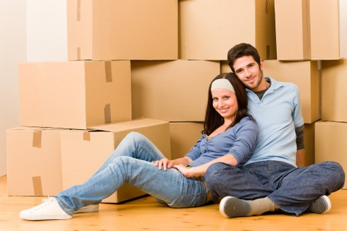 Luxury furniture relocation service in a Mayfair apartment building