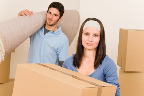 Careful loading of household items for a central London move
