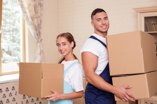 Business office move using a removal van in Mayfair