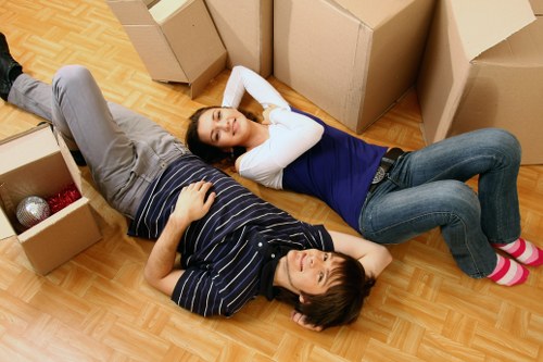 Packing and organising belongings for a student move in Mayfair